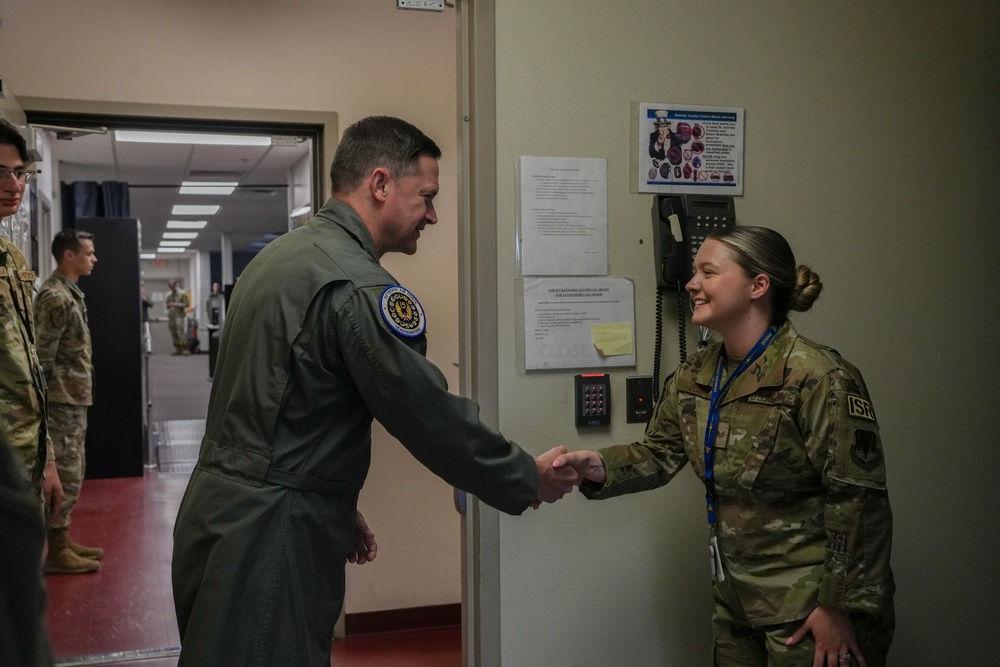 Fifteenth Air Force Commander, Command Chief visit Creech AFB