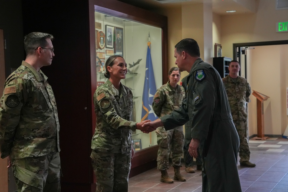 Fifteenth Air Force Commander, Command Chief visit Creech AFB