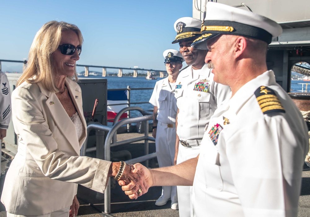 USS George Washington hosts reception in Rio de Janeiro