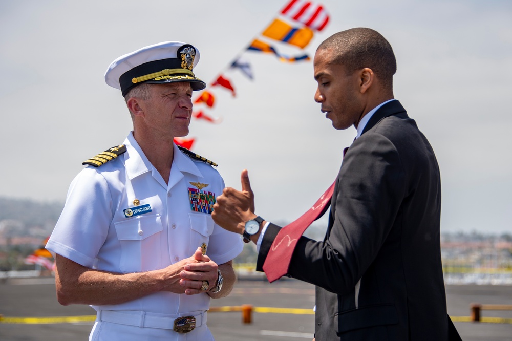 USS Carl Vinson (CVN 70) Hosts Press Conference In Support Of Los Angeles Fleet Week 2024