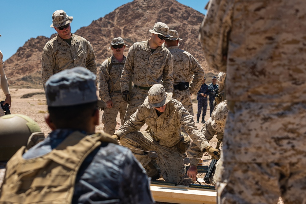 U.S. Marines with 4th CEB Demonstrate Assault Breaching to the Jordanian and Saudi Arabian Armed Forces During Eager Lion 2024