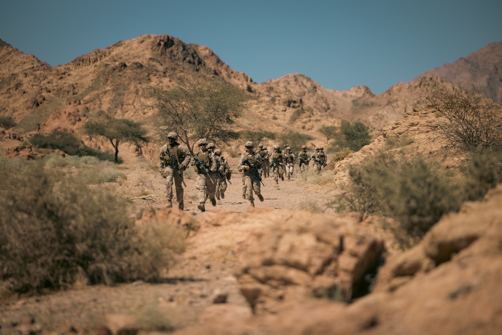 U.S. Marines with 4th CEB Demonstrate Assault Breaching to the Jordanian and Saudi Arabian Armed Forces During Eager Lion 2024