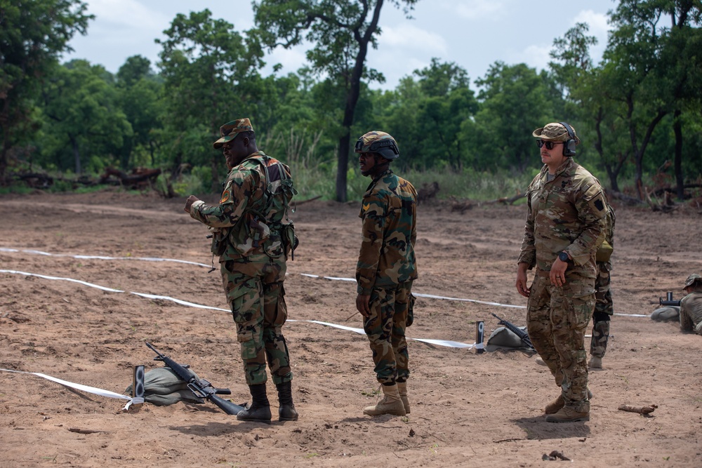 Maryland Army National Guard Soldiers teach basic rifle marksmanship to Ghana Armed Forces