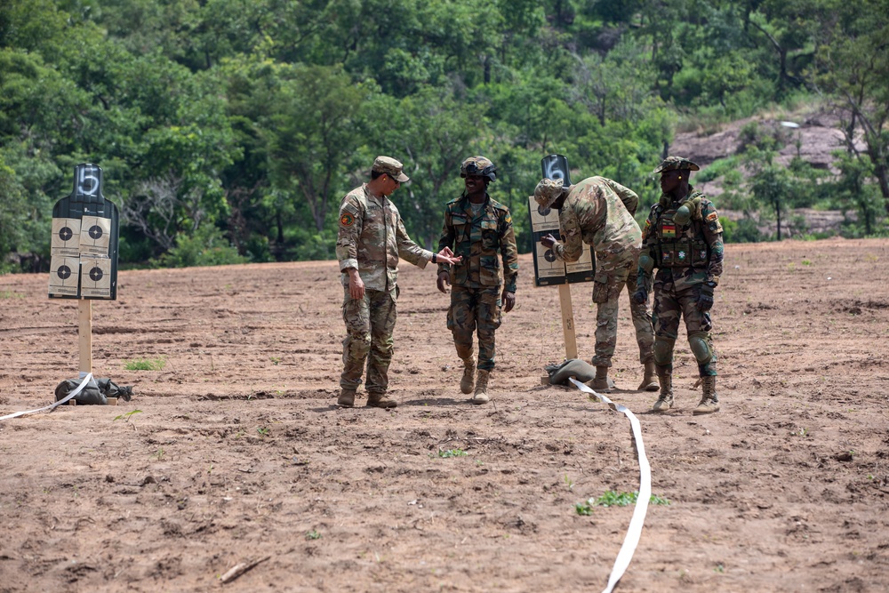 Maryland Army National Guard Soldiers teach basic rifle marksmanship to Ghana Armed Forces