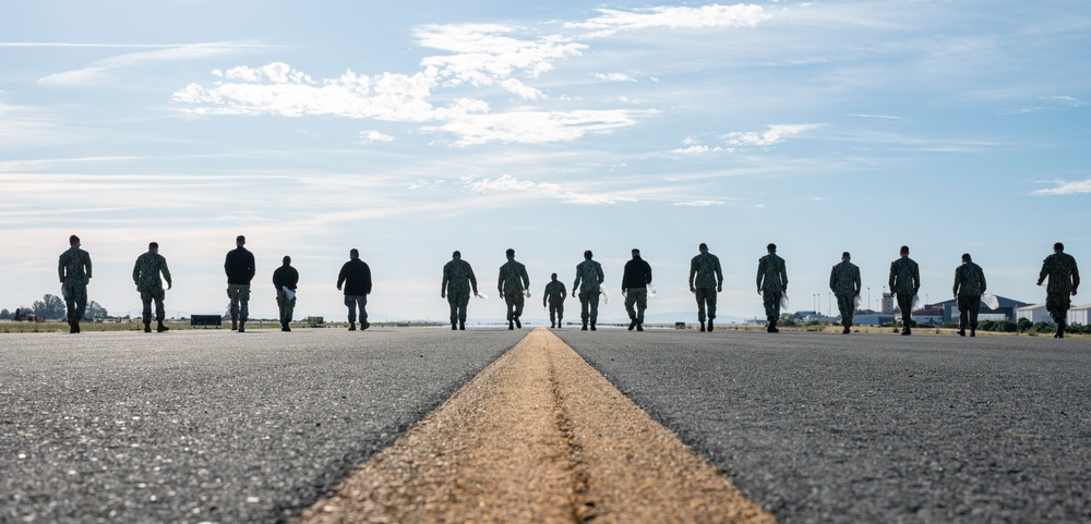 NAVSTA Rota Sailors and Airmen Conduct FOD Walkdown Alongside Spanish Armada Sailors
