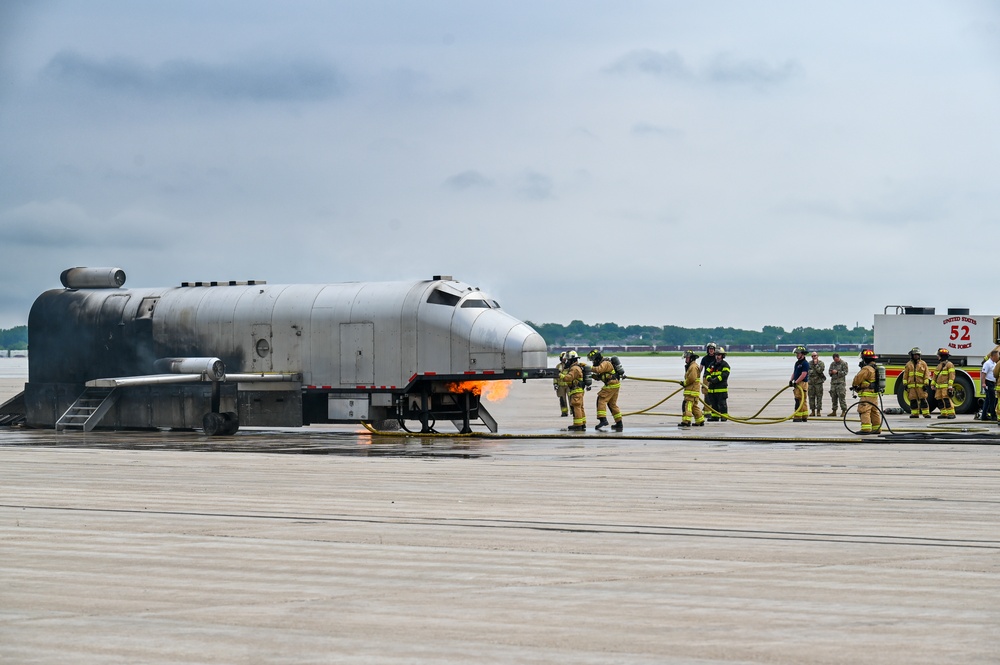 155th Air Refueling Wing fire department live fire training