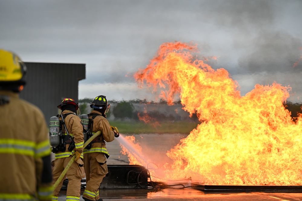155th Air Refueling Wing fire department live fire training