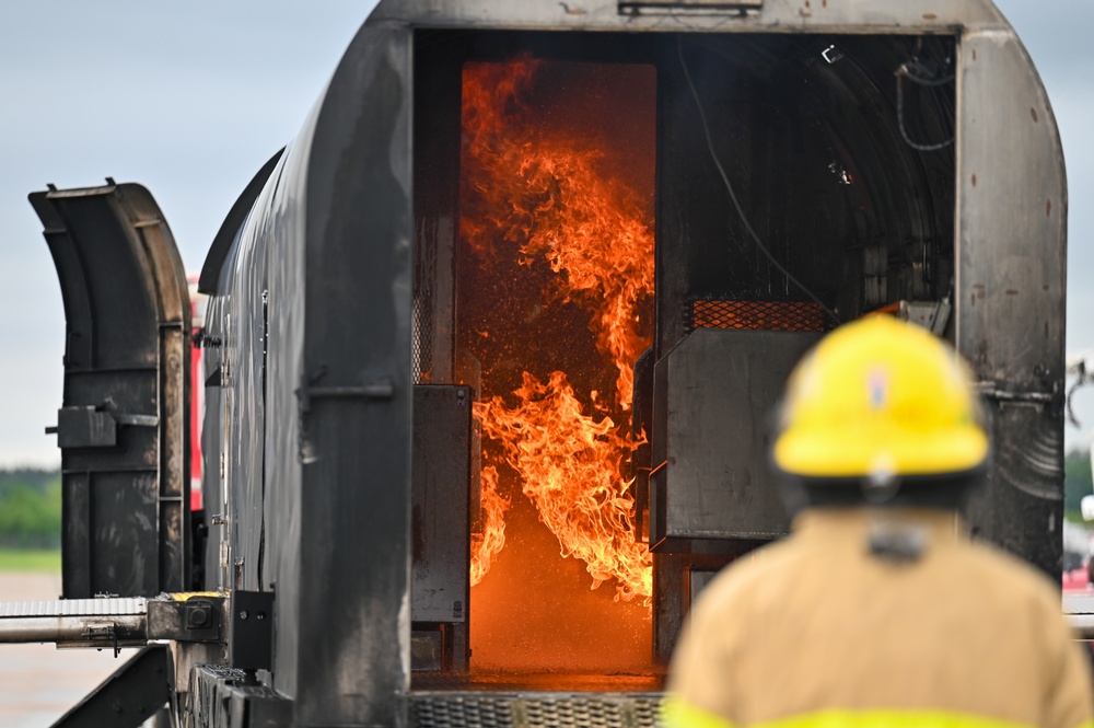 155th Air Refueling Wing fire department live fire training