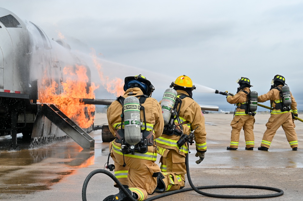 DVIDS - Images - 155th Air Refueling Wing fire department live fire ...