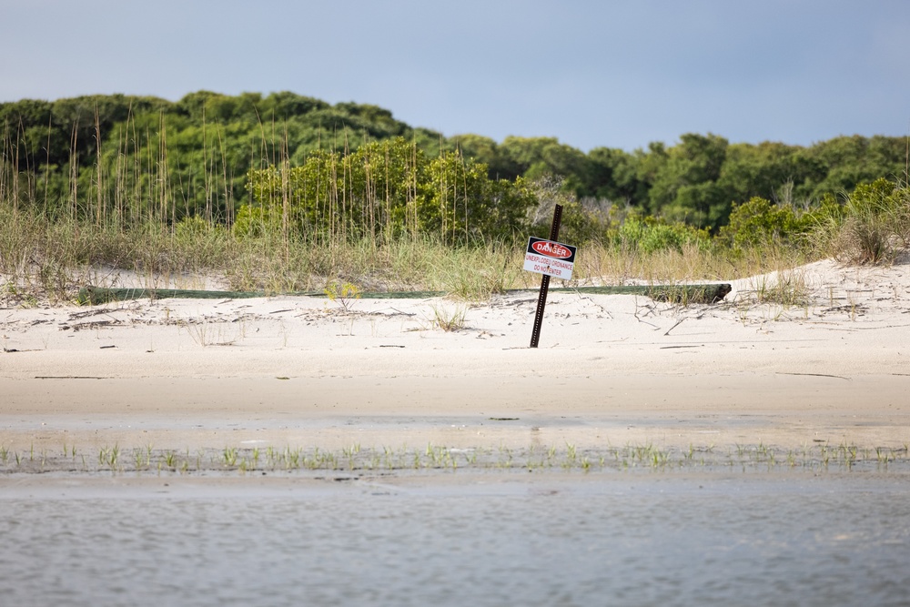 Local Media Tour the Dangers of Browns Island on Camp Lejeune