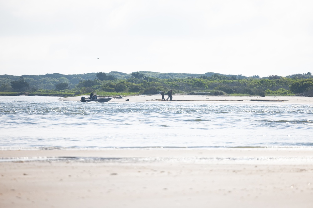 Local Media Tour the Dangers of Browns Island on Camp Lejeune
