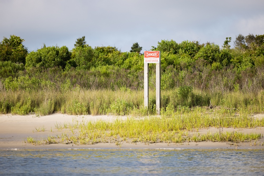 Local Media Tour the Dangers of Browns Island on Camp Lejeune