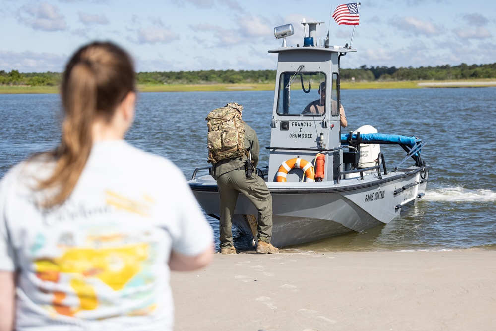 Local Media Tour the Dangers of Browns Island on Camp Lejeune