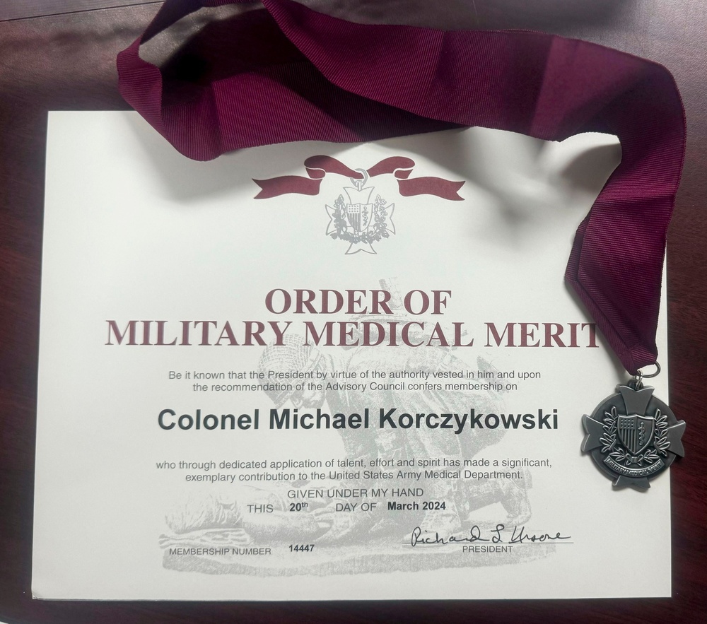 Commander of Vermont Medical Detachment Receives Prestigious Order of Military Medical Merit