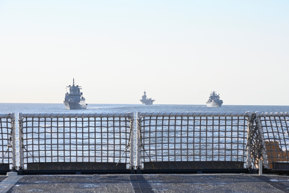 US Coast Guard Cutter Calhoun transits through New York Harbor for Parade of Ships during Fleet Week 2024