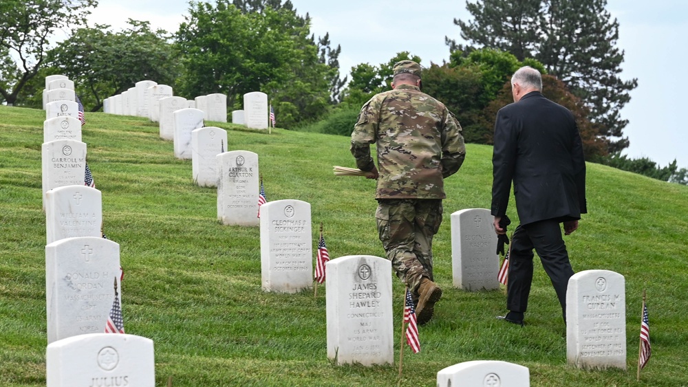 SECAF places flags at Arlington