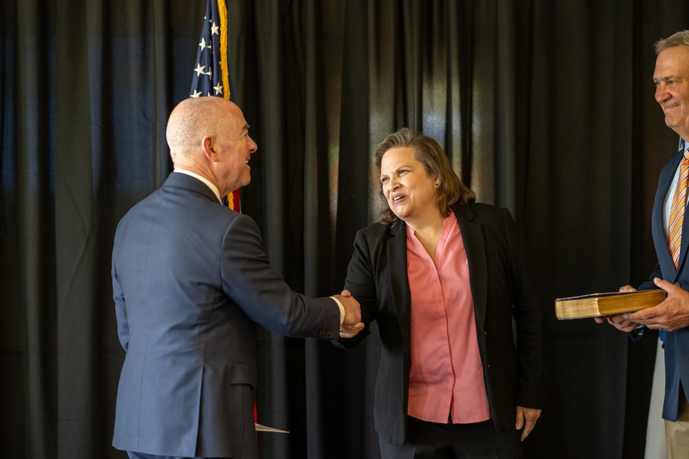 Secretary of Homeland Security Alejandro N. Mayorkas swears in Coast Guard Academy Board of Visitors members