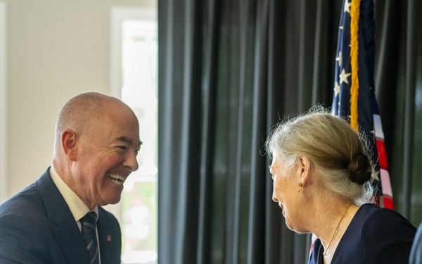 Secretary of Homeland Security Alejandro N. Mayorkas swears in Coast Guard Academy Board of Visitors members