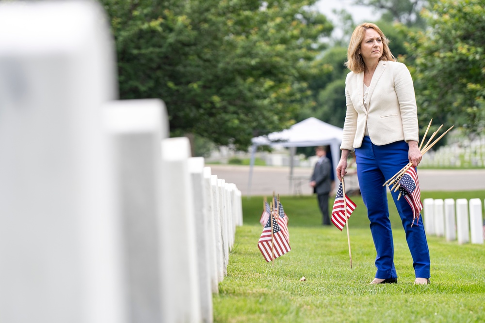 DSD, Staff Members Participate in Flags-In at ANC