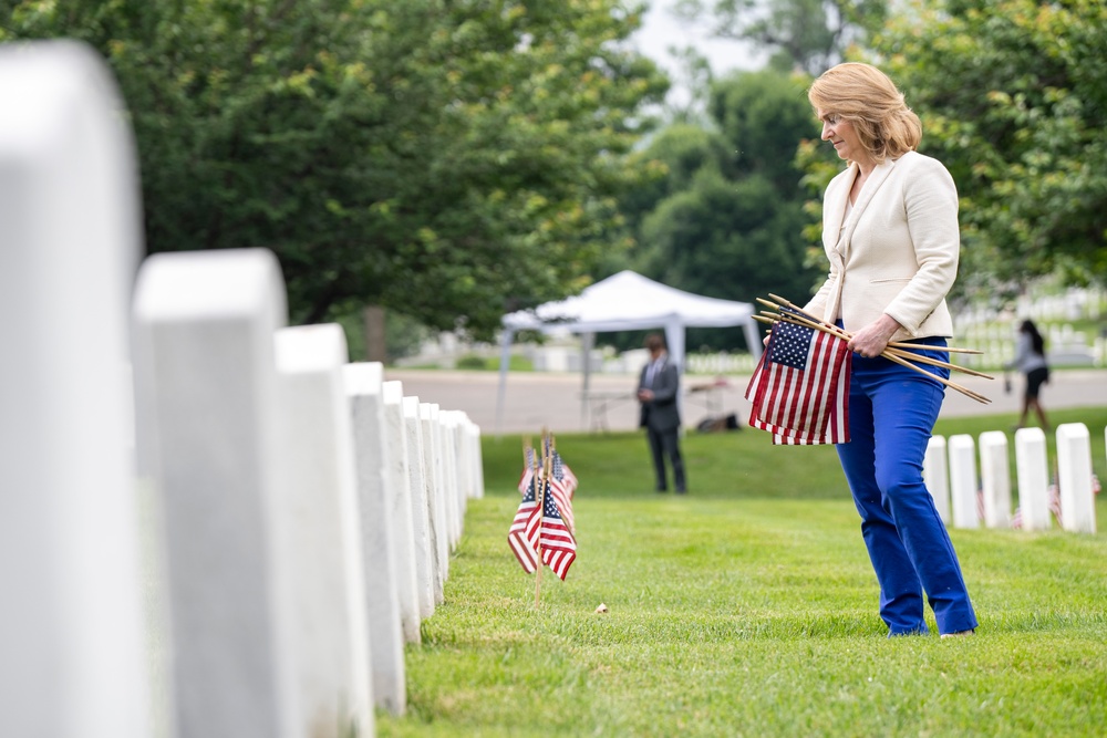 DSD, Staff Members Participate in Flags-In at ANC