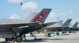 Red Tails participate in their first exercise with the F-35s.