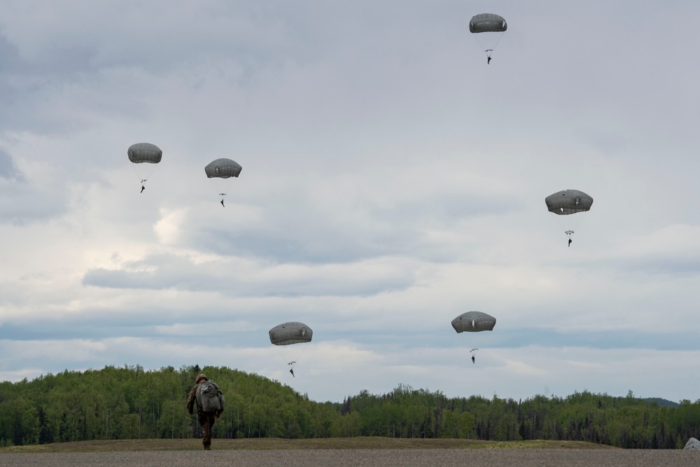 3-509th Paratroopers conduct memorial jump in honor of Gold Star Week