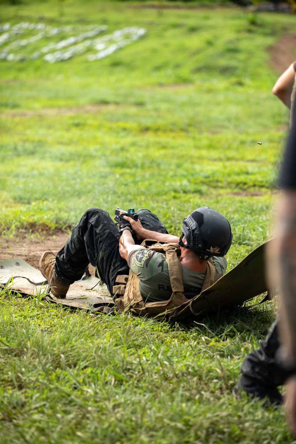 Competitors compete in Fuerzas Comando 2024 Skills and Shooting Competition