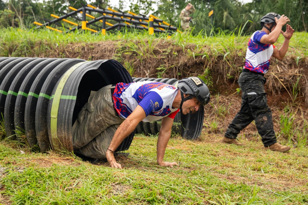 Competitors conduct Fuerzas Comando 2024 Obstacle Course