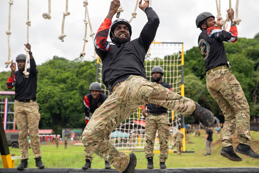 Competitors conduct Fuerzas Comando 2024 Obstacle Course