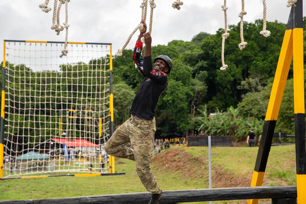 Competitors conduct Fuerzas Comando 2024 Obstacle Course