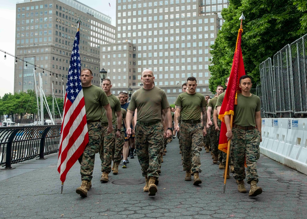 U.S. Service Members Participate in a Memorial Run at National September 11 Memorial &amp; Museum
