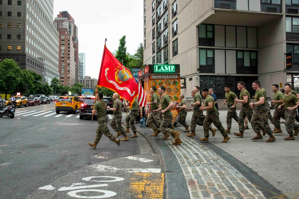 U.S. Service Members Participate in a Memorial Run at National September 11 Memorial &amp; Museum