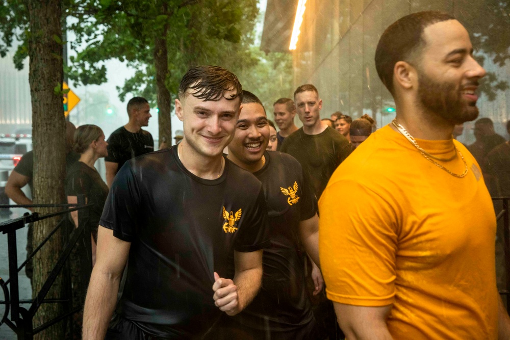U.S. Service Members Participate in a Memorial Run at National September 11 Memorial &amp; Museum
