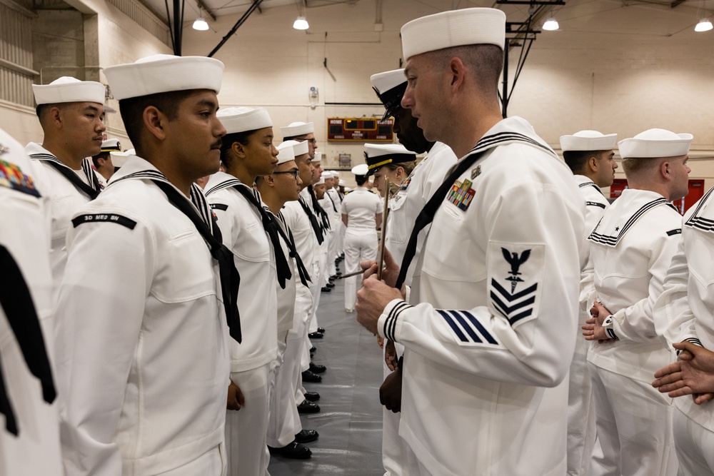 Dress Whites Done Right!: 3d Medical Battalion conducts quarterly dress whites inspection