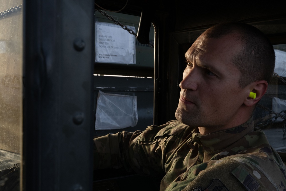 C-130J Super Hercules transports supplies in the USCENTCOM area of responsibility