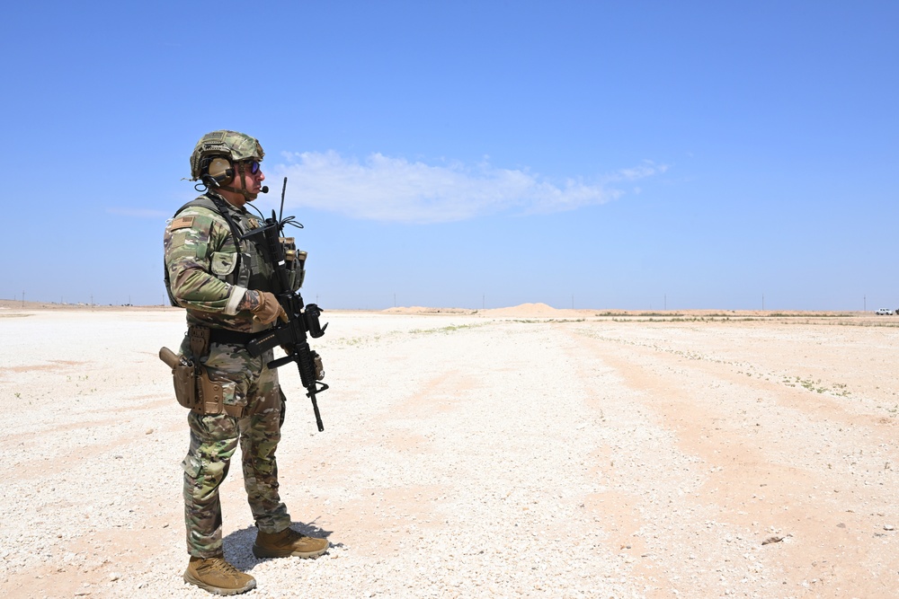 C-130J Super Hercules transports supplies in the USCENTCOM area of responsibility