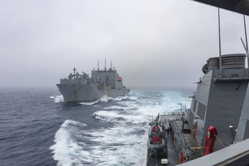 USS Higgins RAS with USNS Charles Drew