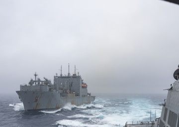 USS Higgins RAS with USNS Charles Drew