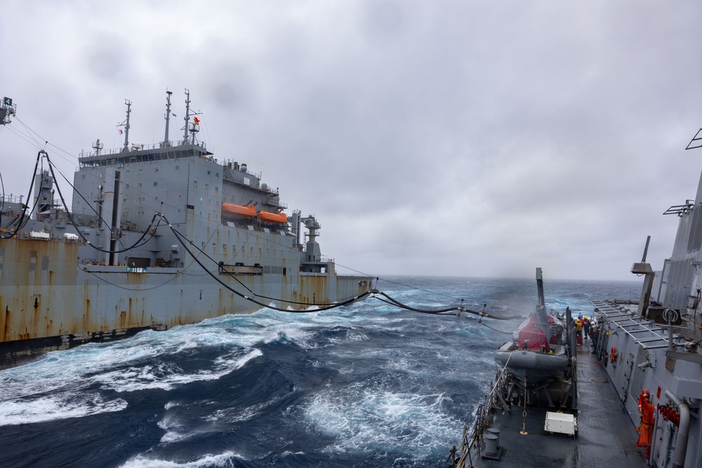 USS Higgins RAS with USNS Charles Drew