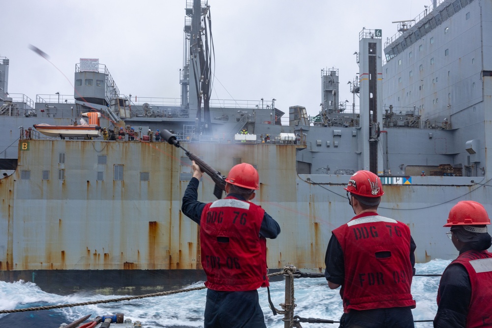 USS Higgins RAS with USNS Charles Drew