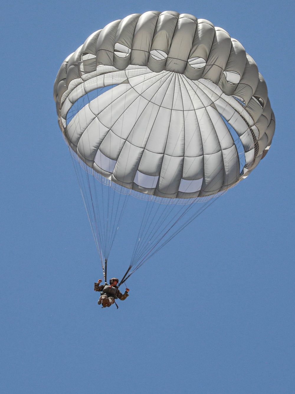 Paratroopers and the Moroccan Royal Armed Forces conduct airborne training during African Lion 2024