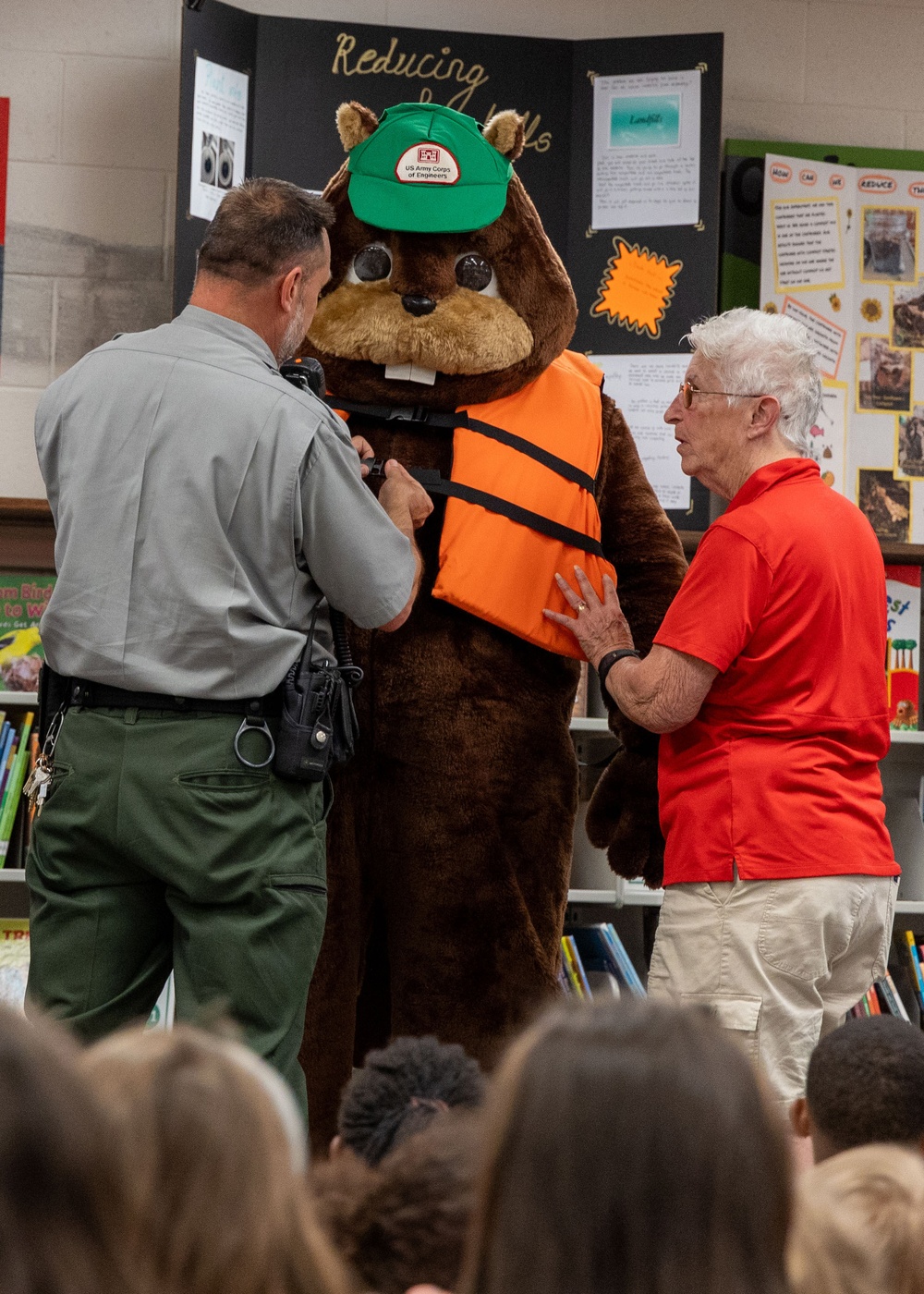 Buddy the Beaver Gets Safety Gear in Water Safety Presentation
