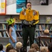 Park Ranger Demonstrates Life Jacket Safety to Kindergarteners