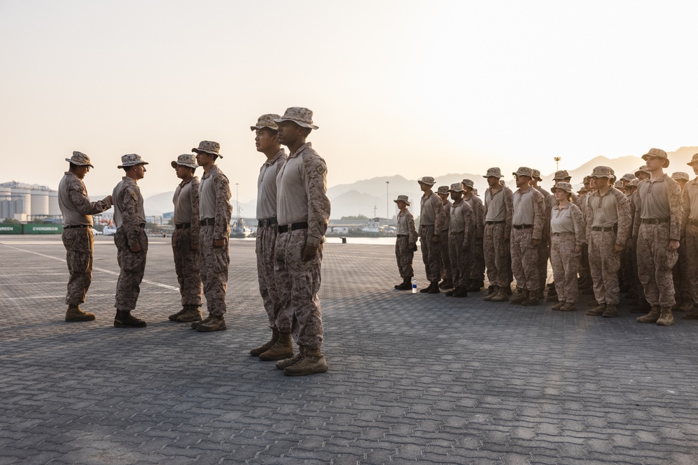 2nd Distribution Support Battalion Conduct an Award Ceremony During Native Fury 24