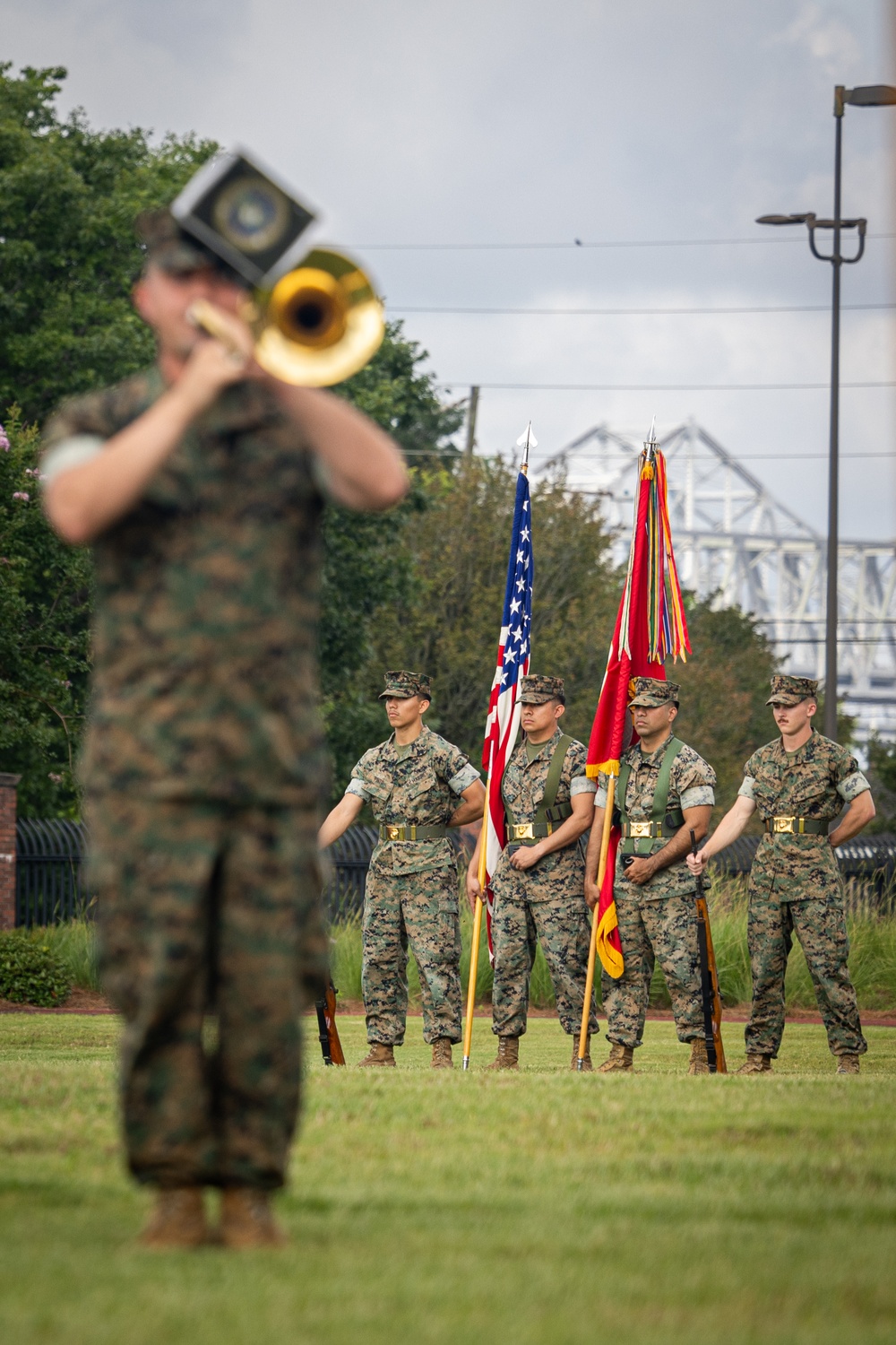 Passing the Guidon | Maj. Gen. Douglas K. Clark relinquished his role as commanding general of 4th MARDIV to Brig. Gen. John K. Jarrard