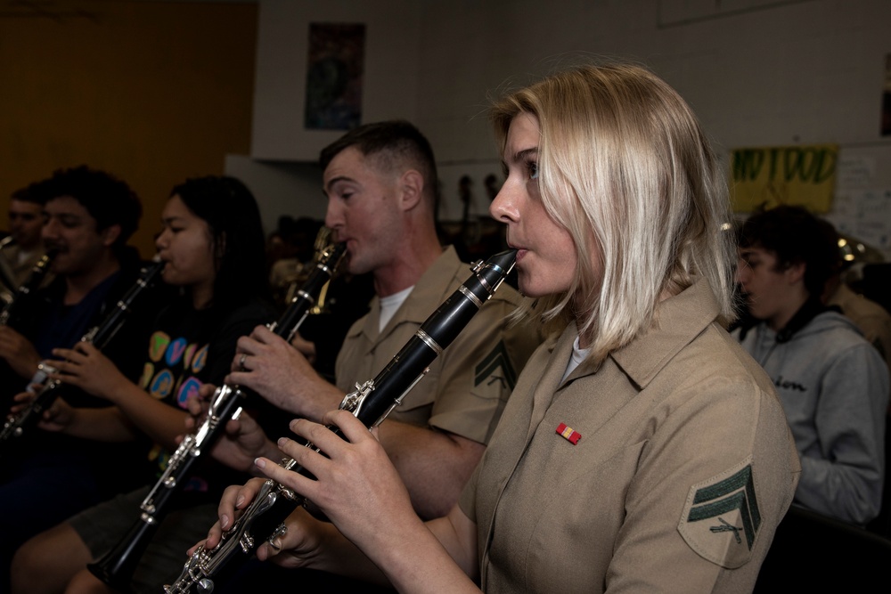 1st Marine Division Band Performs at Long Beach Polytechnic HS