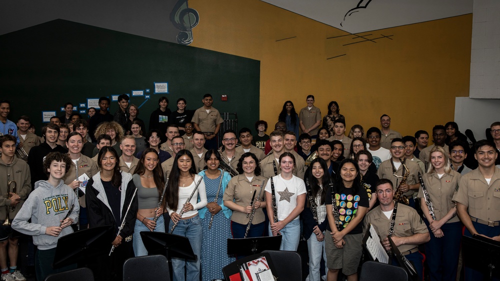 1st Marine Division Band Performs at Long Beach Polytechnic HS