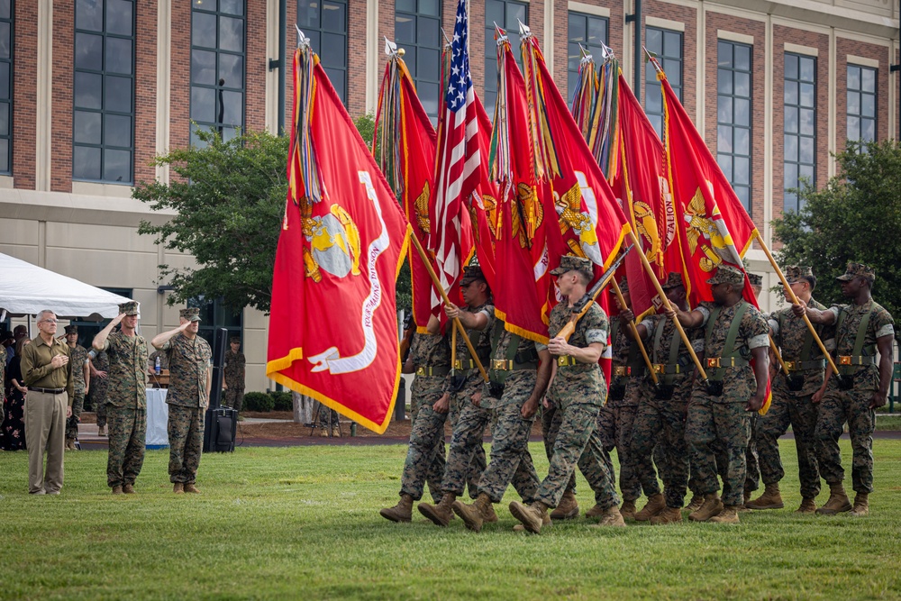 Passing the Guidon | Maj. Gen. Douglas K. Clark relinquished his role as commanding general of 4th MARDIV to Brig. Gen. John K. Jarrard