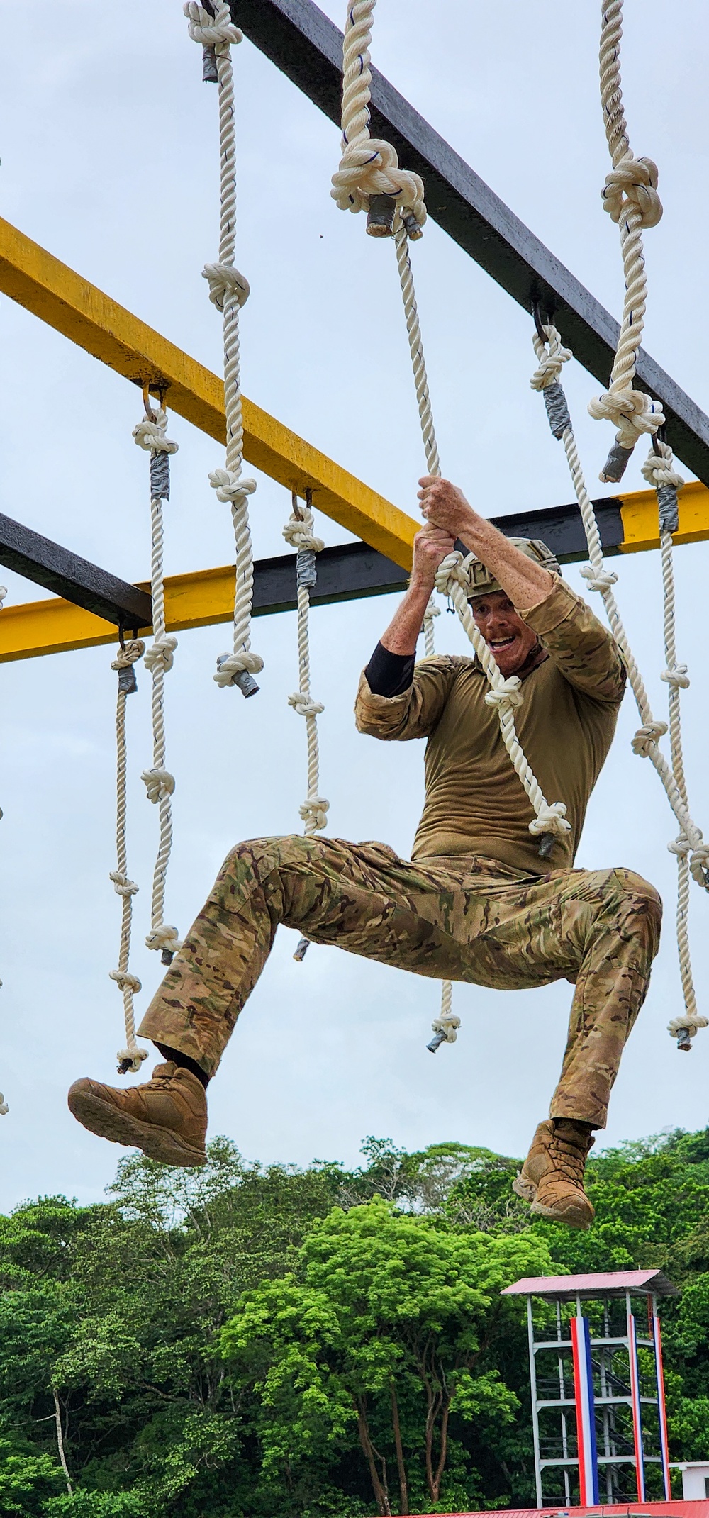 Competitors conduct Fuerzas Comando 2024 Obstacle Course