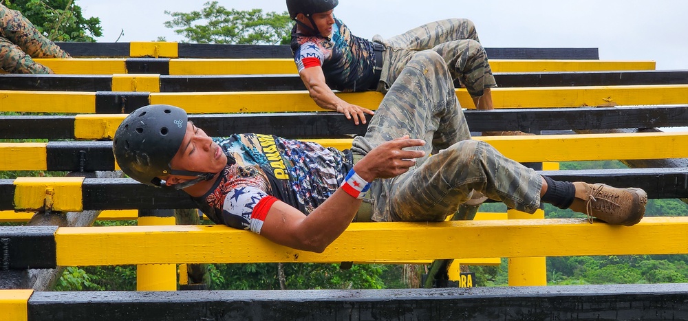 Competitors conduct Fuerzas Comando 2024 Obstacle Course